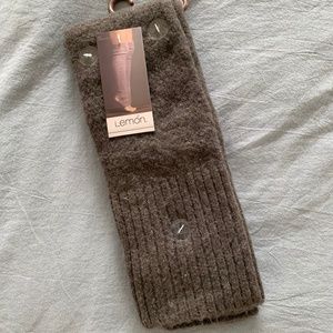 NWT Gray Lemon Leg Warmers